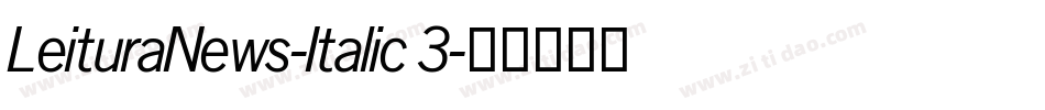 LeituraNews-Italic 3字体转换